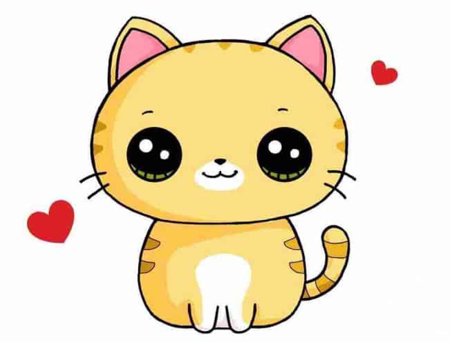 Chibi cat with happy expression