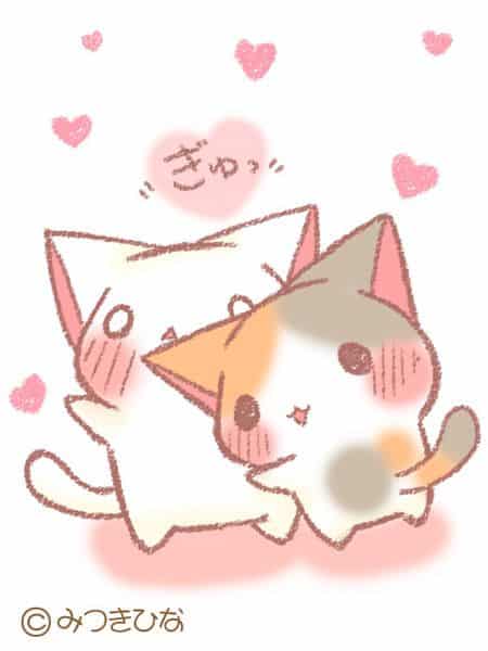 Very cute chibi cat drawing
